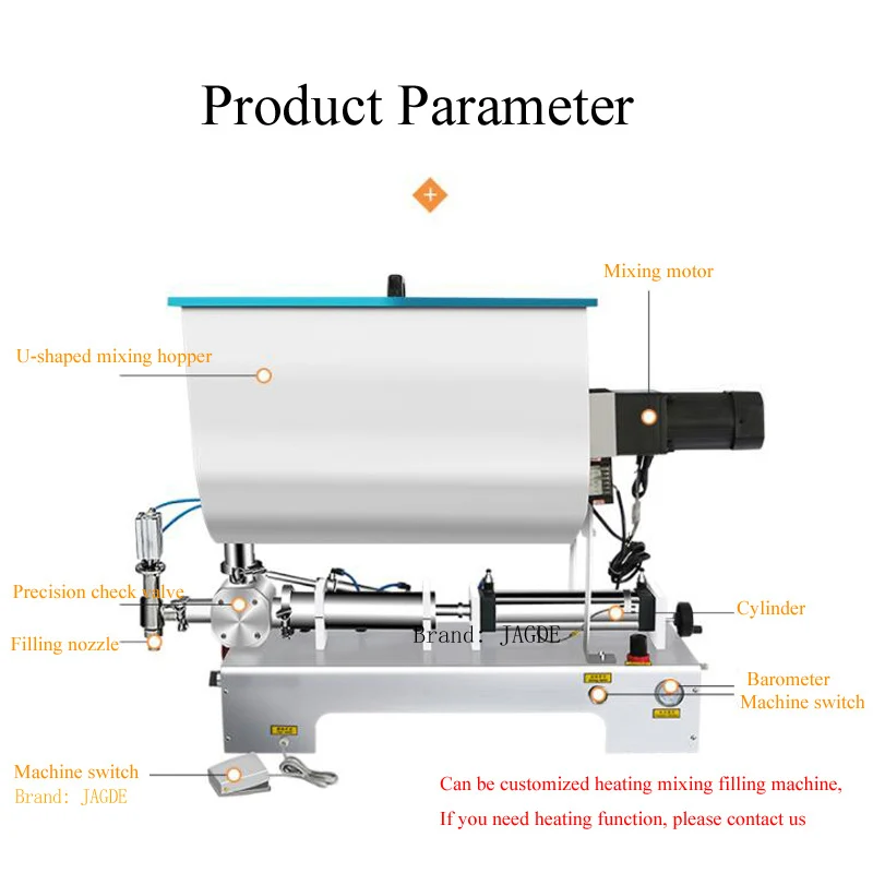 

Single Head Filling Machine Stainless Steel 220V / 110V Piston Type Pneumatic Heating And Stirring Type Filling Machine