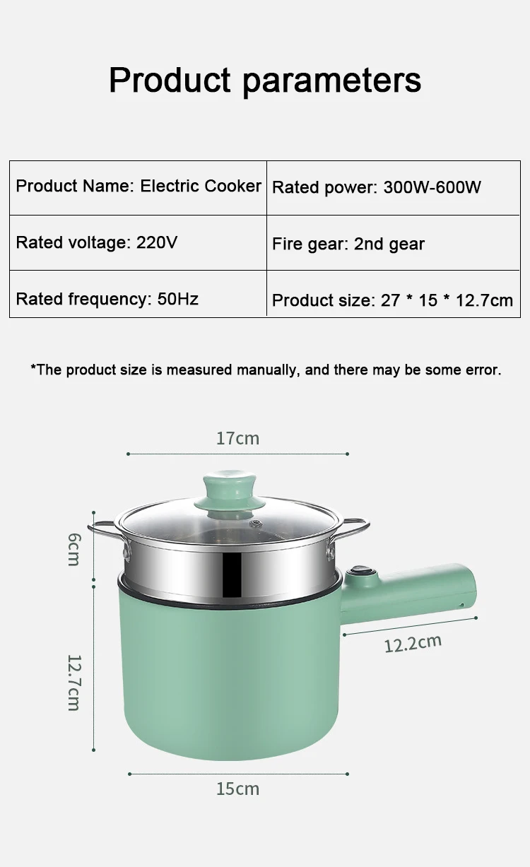 DMWD Multifunctional Cooking Pot Mini Hotpot Electric Skillet Non-stick Omelette Frying Pan Noodle Food Stew Soup Heater 220V 6