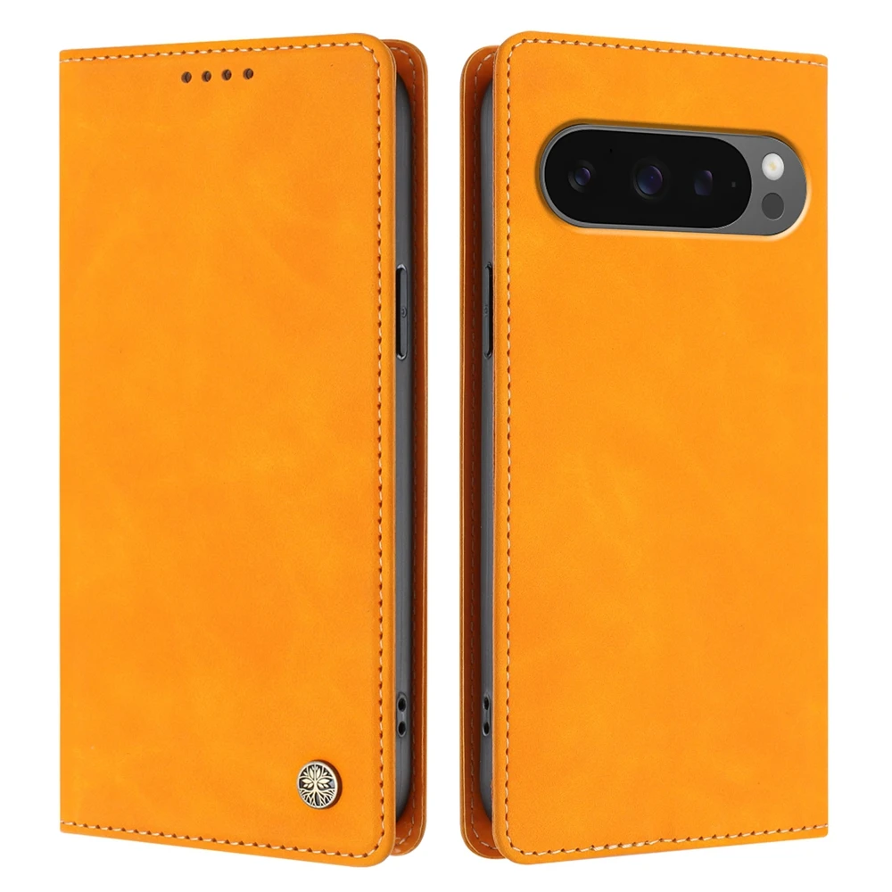 Premium RFID Blocking Magnetic Leather Wallet Card Case with 3D Logo Badge