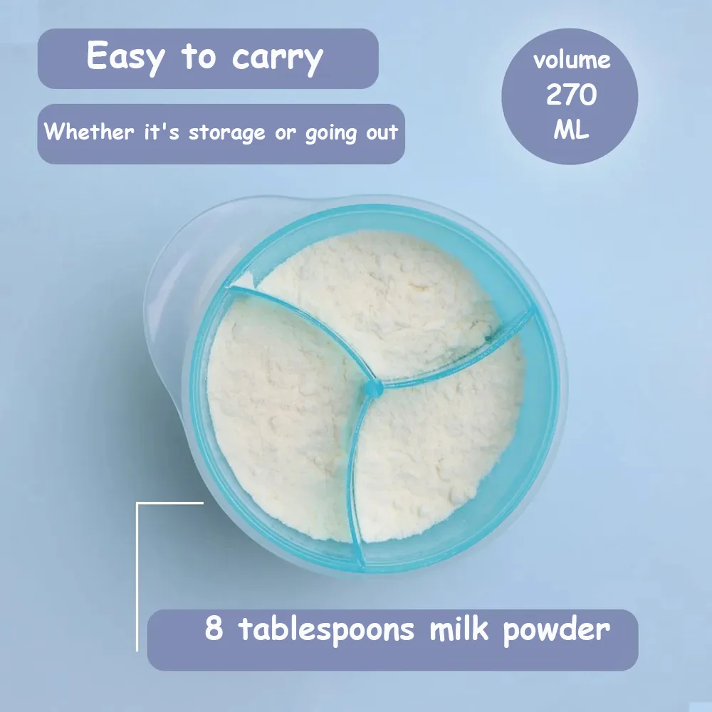 1PC Baby Portable Outdoor Milk Powder ContainerIndividual 3-layer Rotating Milk Powder Storage Dry Box