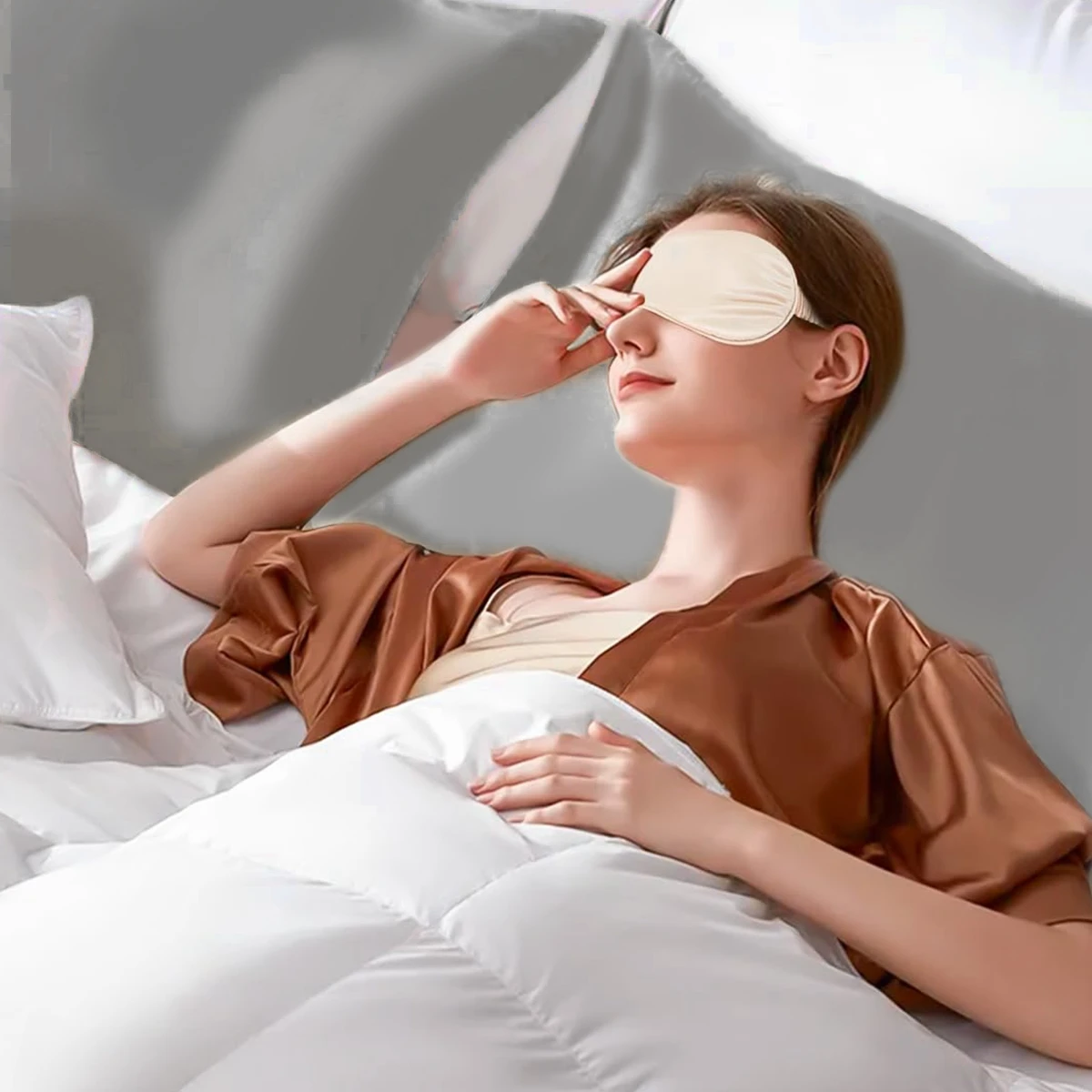 Satin Pillowcase Silk Satin Pillowcase 66x51cm Bedding Household