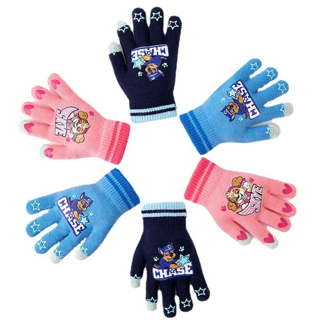 Paw Patrol Gloves for Girl Boy Autumn Kids Winter Gloves Skye Chase Non Slip Breathable Keep Warm Mittens Kid Toy Christmas Gift 2