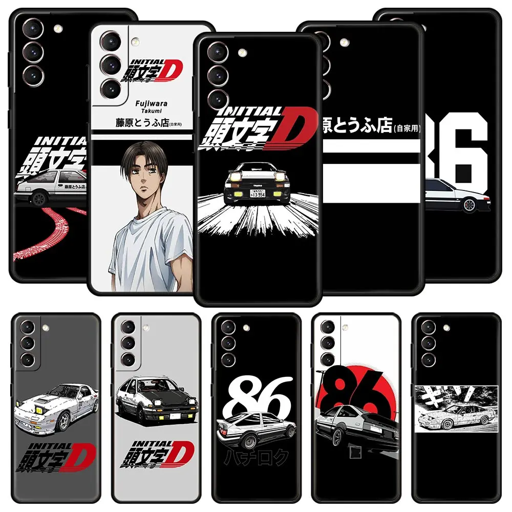 

Japan Anime Takumi AE86 Initial D Phone Case For Samsung Galaxy S23 Ultra S22 S21 S20 FE 5G S10 S10E S9 S8 Plus Note 20 Cover