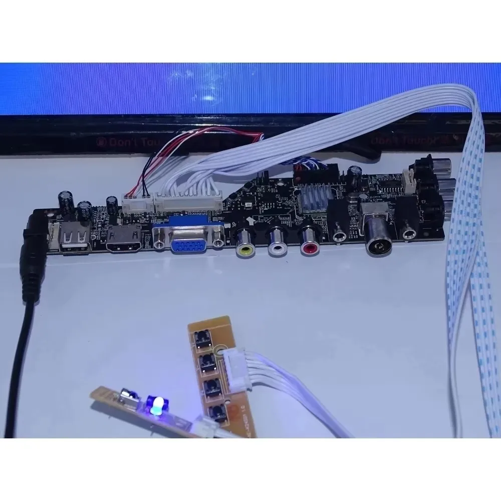 DVB-T2/T DVB-C 3663 TV 모니터 키트(B154EW08 V1 V.1 LCD LED 스크린용) HDMI+VGA+USB+TV 컨트롤러 보드 드라이버