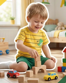 Summer Baby Set Dinosaur T-shirt+Shorts 3