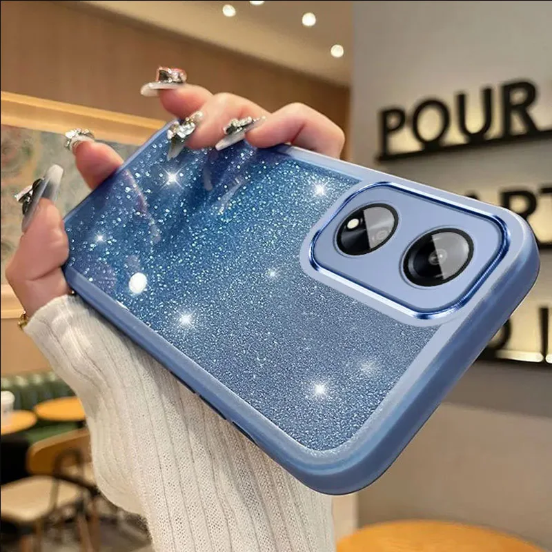Sparkling Glitter Lens Protector Silicone Case Cover