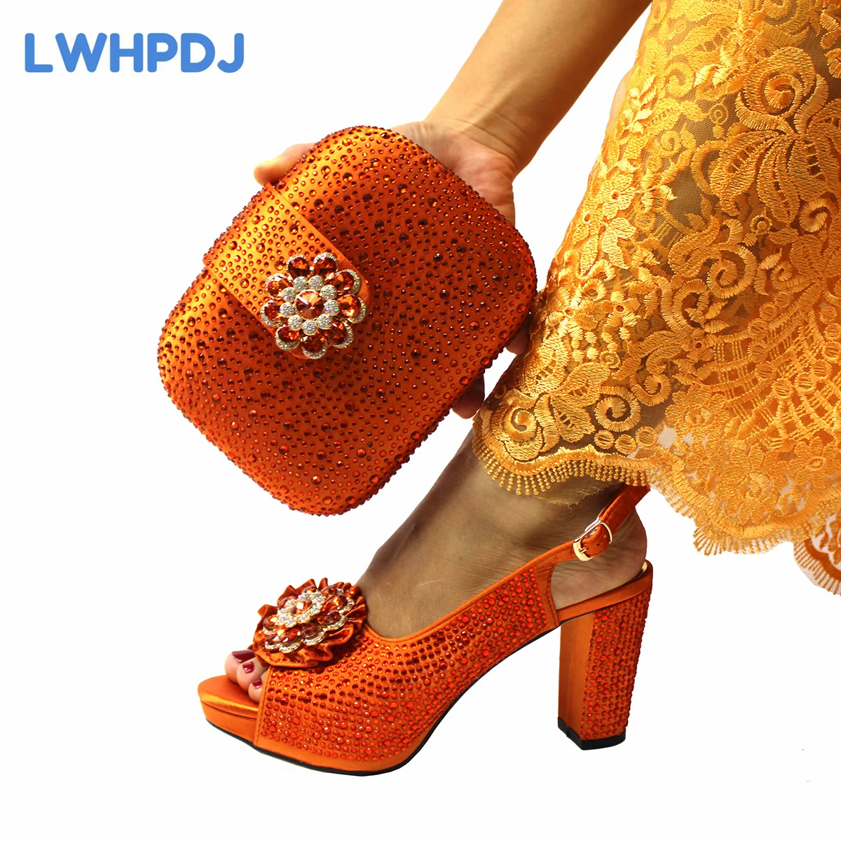 2024 High Quality Peep Toe Slingback Decorated with Flower Design