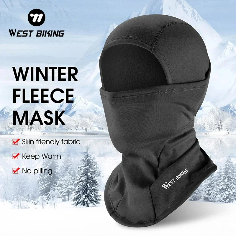 WEST BIKING Cycling Cap Winter Warm Running Scarf Balaclava Velvet
