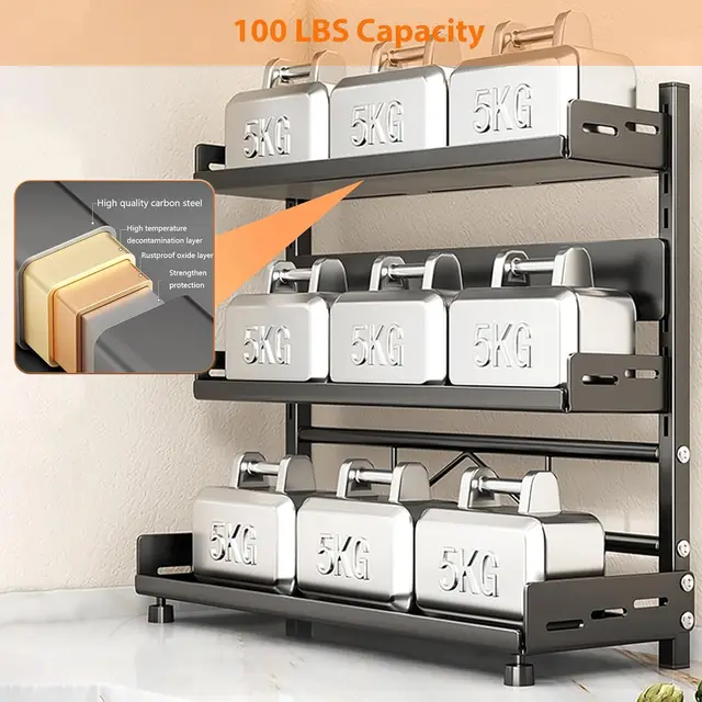 Scaffale per spezie a 3 livelli per l'organizzazione delle spezie regolabile sul piano di lavoro per l'organizzatore della cucina dell'armadio Scaffale in metallo nero 4