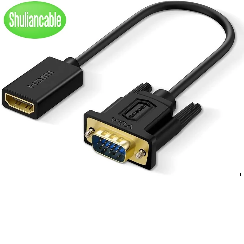 Adattatore Da Hdmi A Vga Rimovibile, Hdmi Femmina A Vga Maschio 1080P Compatibile Con Tv Stick, Monitor, Pc