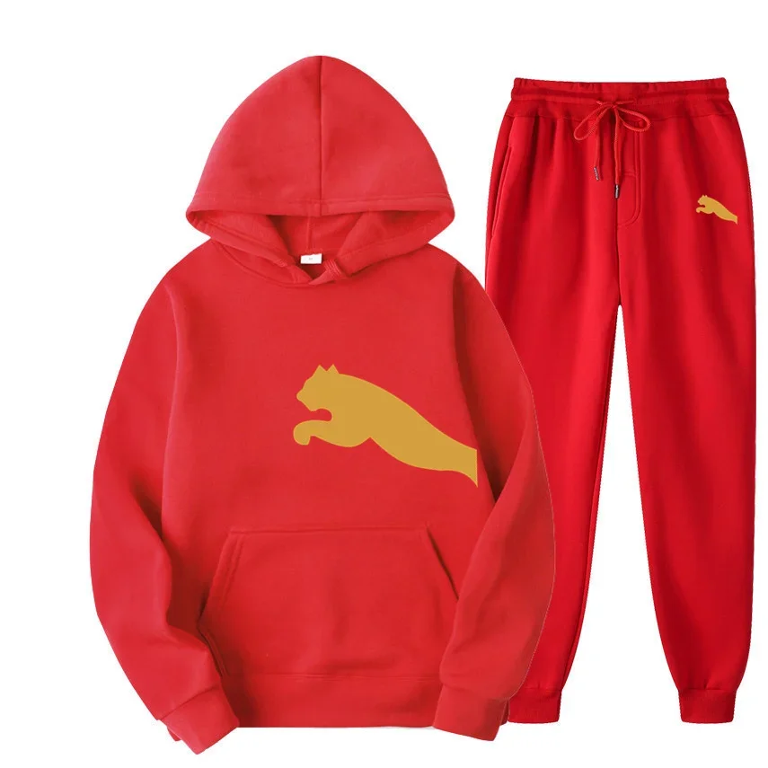 2024New fashion sportswear for men and women, two-piece hooded sweatshirt+sweatpants set, hooded sports shirt, jogging