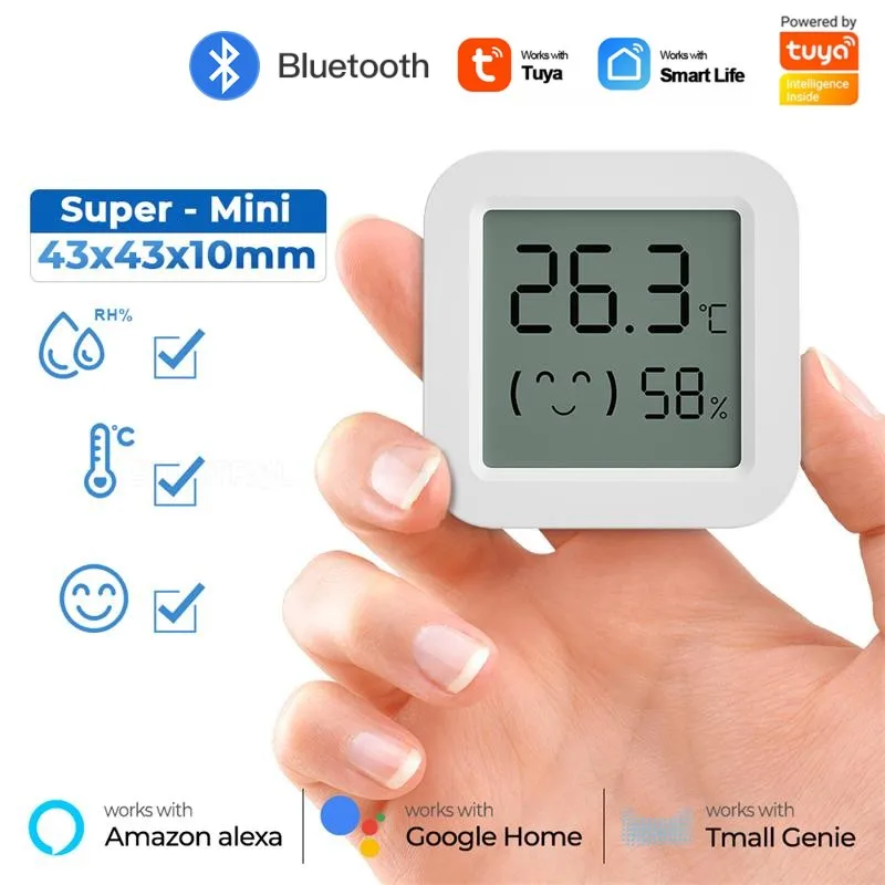 Tuya Bluetooth Temperature and Humidity Sensor Intelligent LCD Digital