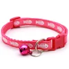 Leisure Adjustable Cartoon Pet Fish Bone Collar Cat Dog Sticker Printed Collar with Bell Pet Neck Decoration Accessories 4