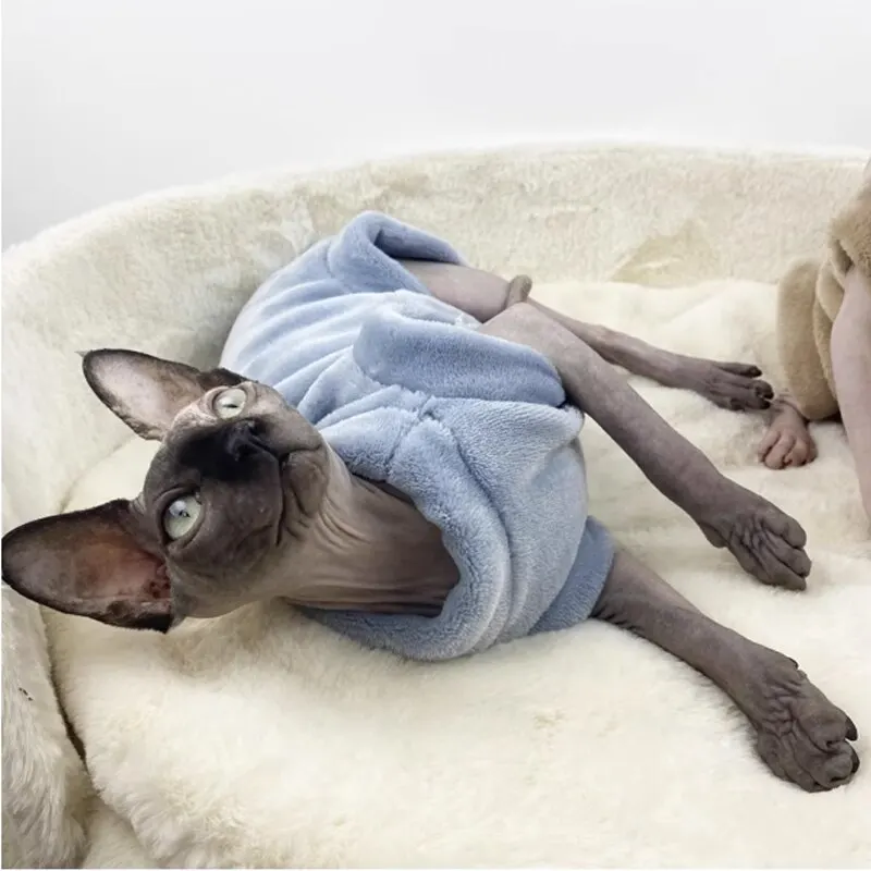 Winter Dog Clothes for Small Dogs Hairless Cat Sweater Winter Fashion Thickening Warm Sphynx Clothes Home Comfortable
