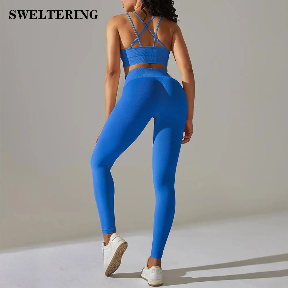 

Seamless Yoga Set 2 Pieces Women Sportswear Gym Clothes Workout Fitness Bra And Legging Set Sports Wear Tracksuit Activewear
