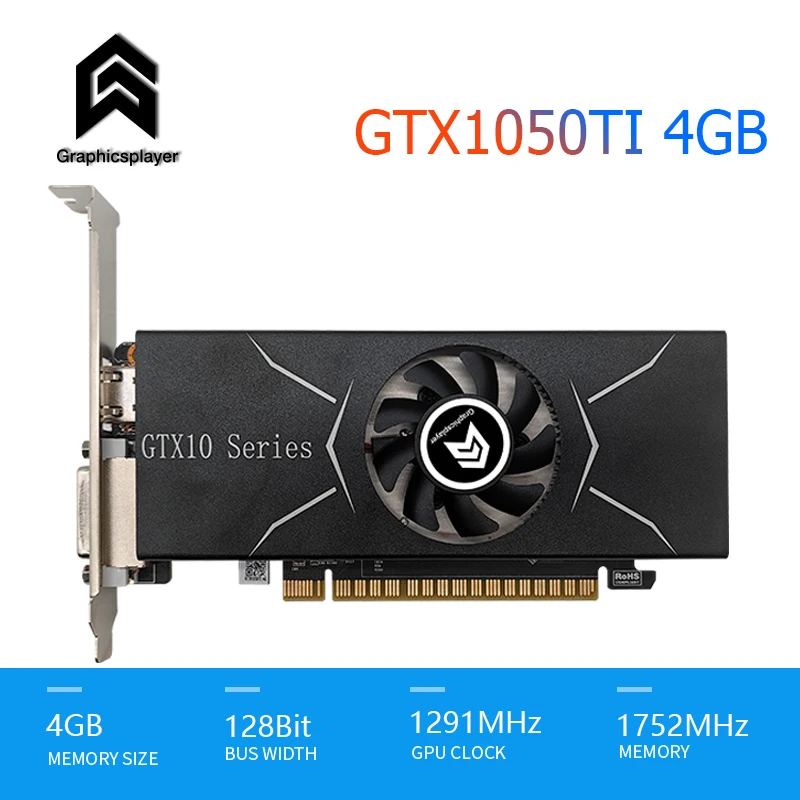 Scheda Grafica A Mezza Altezza Computer Scheda Video Gpu Gtx1050Ti 4Gb Gddr5 Per Mini Chassis Computer Per Nvidia