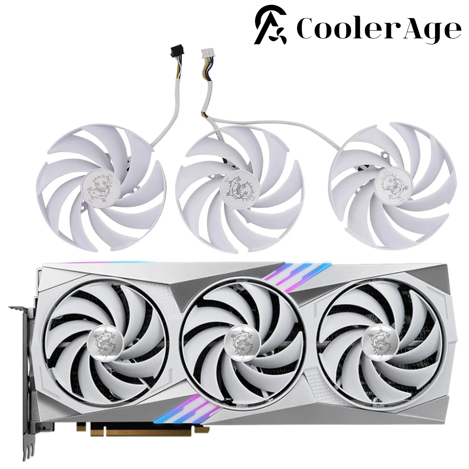 Per Msi Geforce Rtx 4070 Ti Gaming Trio Ventola Per Scheda Video Bianca 12G Ventola Di Raffreddamento Per Scheda Grafica Rtx4070Ti Originale
