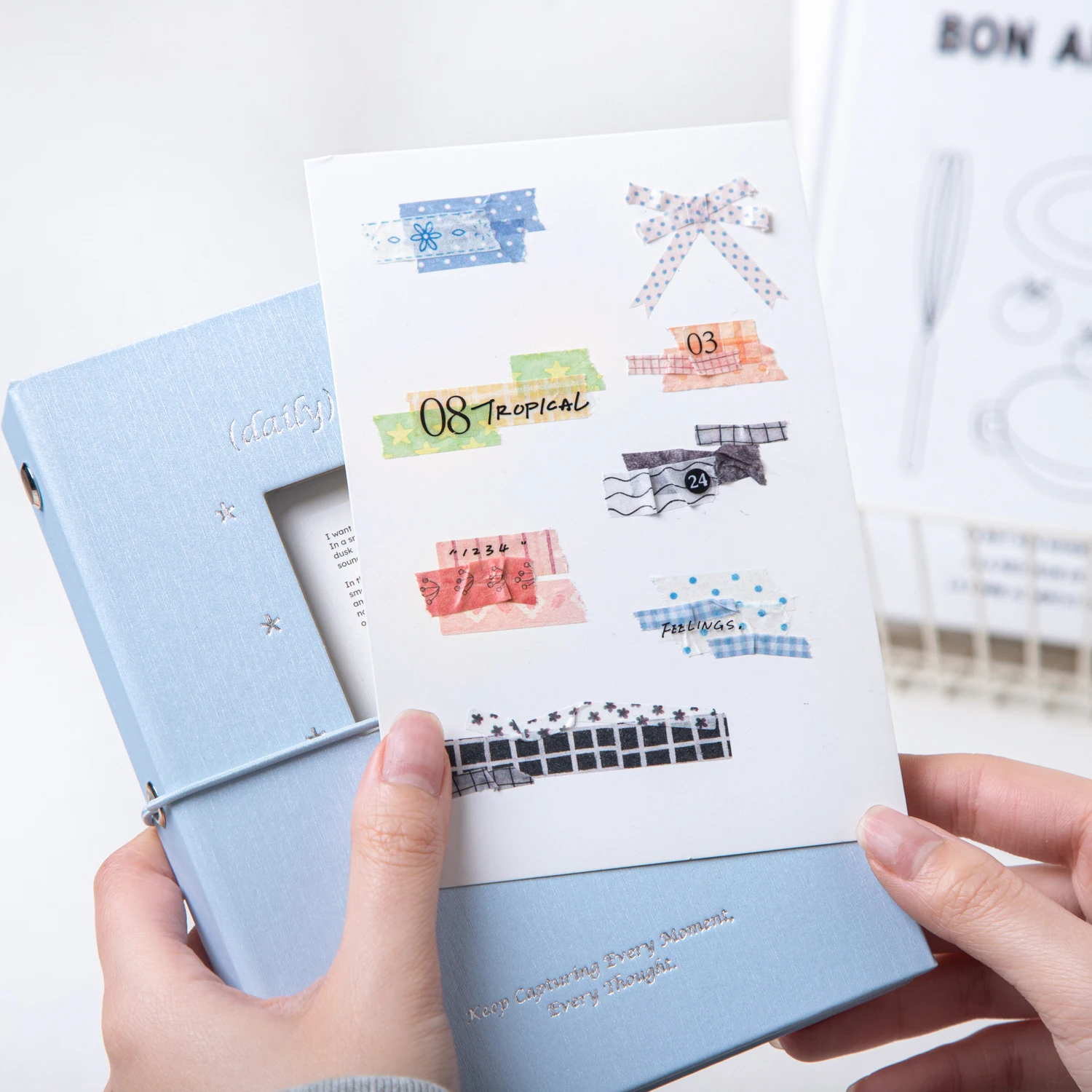 스프링 와일드스 시리즈 빈티지 질감 풍경 와시 테이프 창의적인 DIY 저널 재료 콜라주 스크랩북킹 문구류