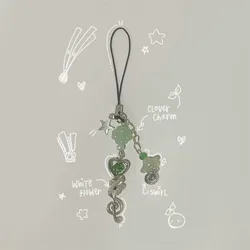 Charming Handmade Y2K - Inspired Pink and Green Phone Accessory (Green)