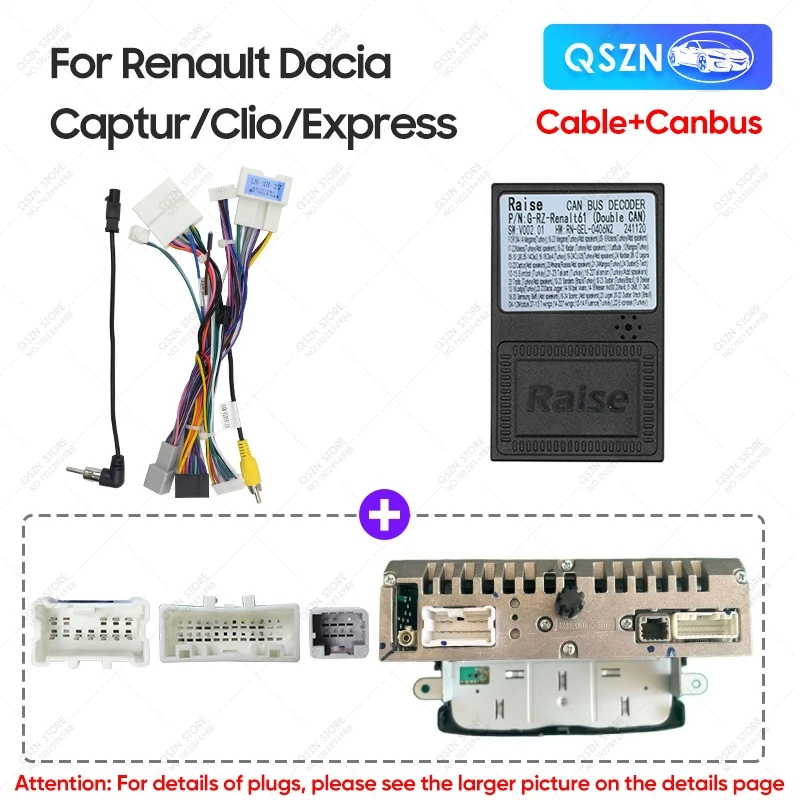 Voor Renault Dacia Captur/Clio/Express 16 Pin Plug Kabelboom CANBUS ...