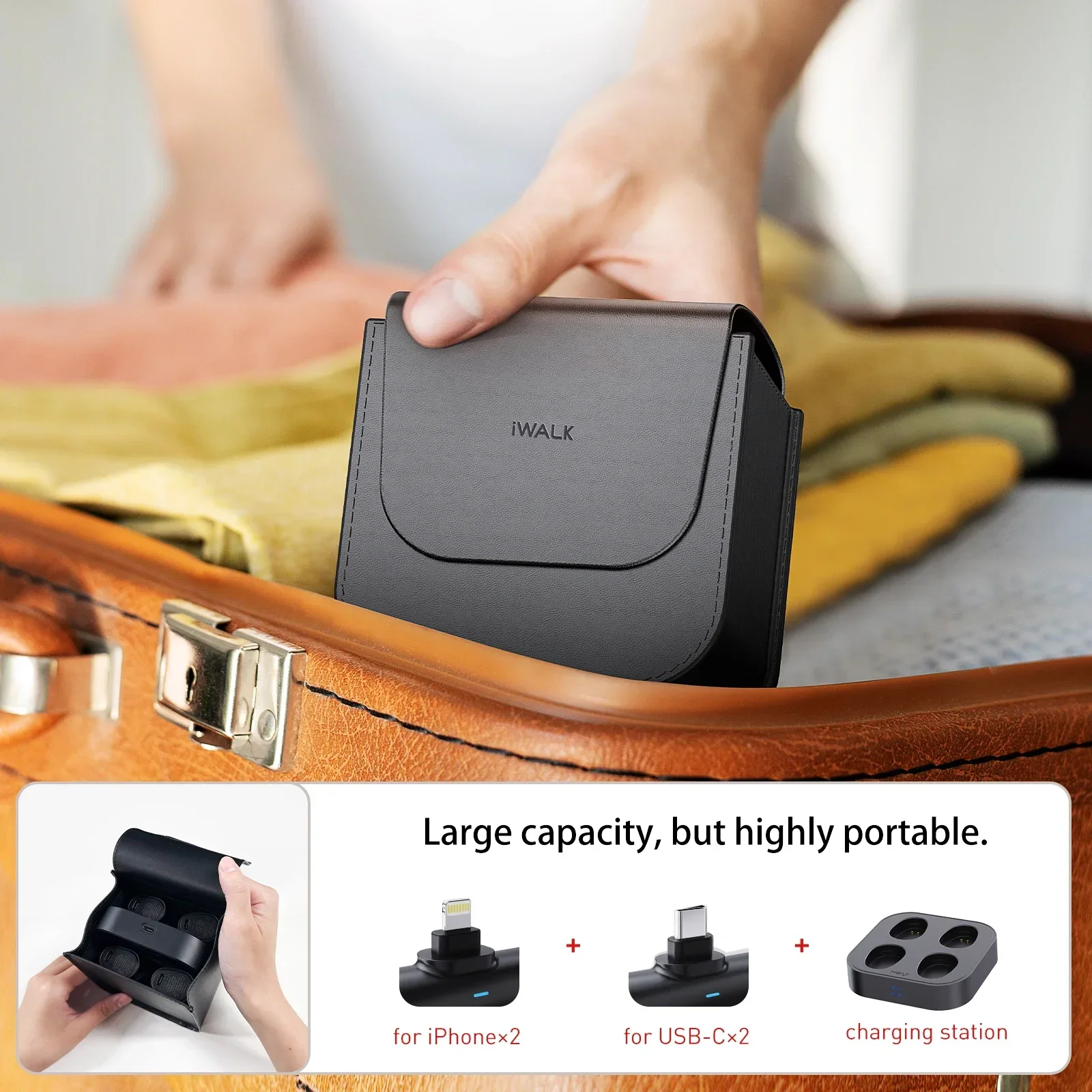 iWALK Charger Station for Portable Charger 4500mAh, 4800mAh, 5000mAh, Power Bank for iPhone All Series Charging Station Home