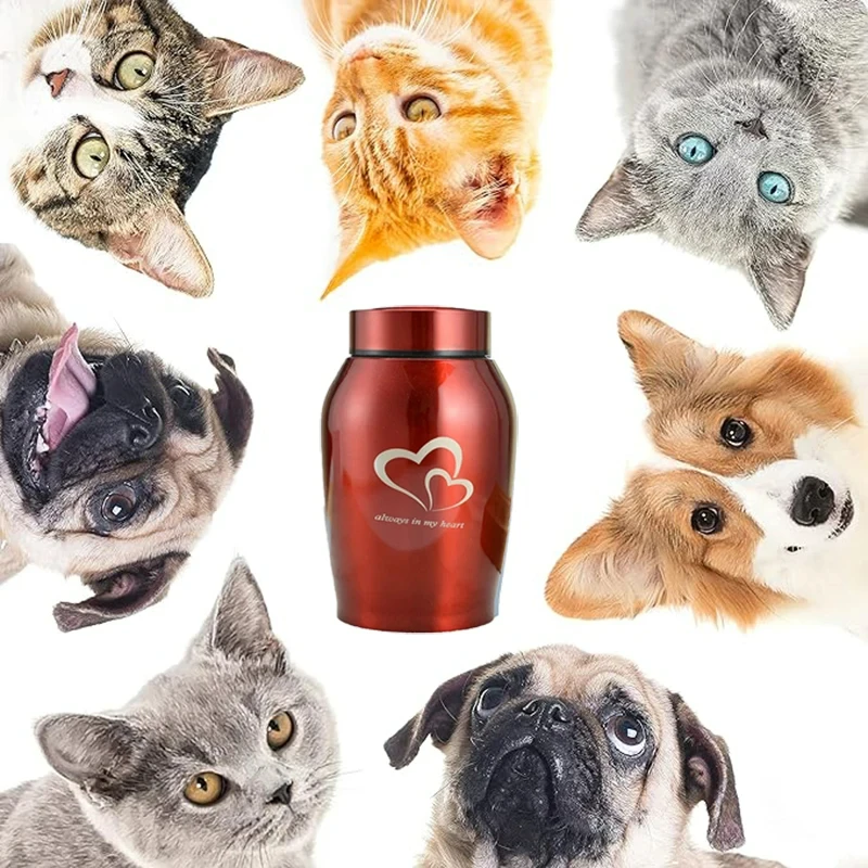 Multi-colored Stainless Steel Dog Urns Dog Cat Bird Mouse Cremation Ashes Urn Sealed Funeral For Dogs Pet Souvenir Jar cremation urn