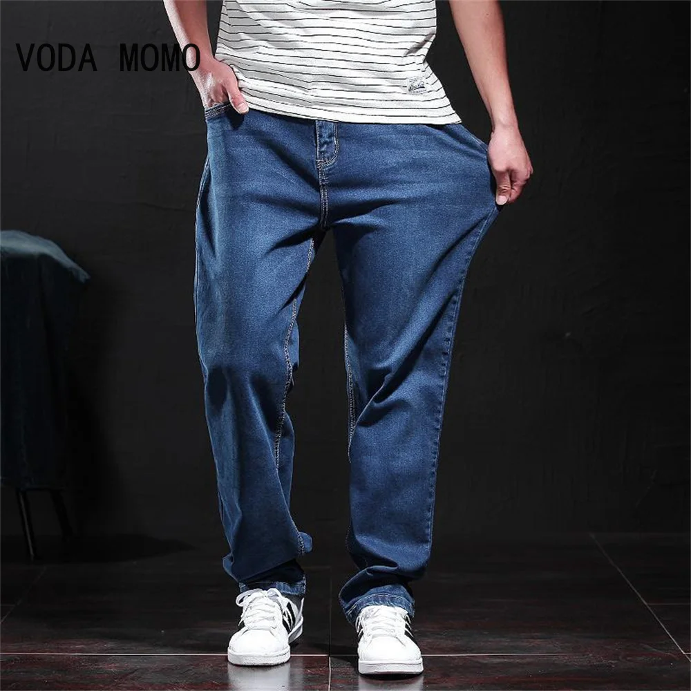 2022 Fashion Streetwear Baggy Jeans Men Korean Fashion Loose Straight Wide Leg Pants Male Brand Clothing Light Blue Mens Jeans
