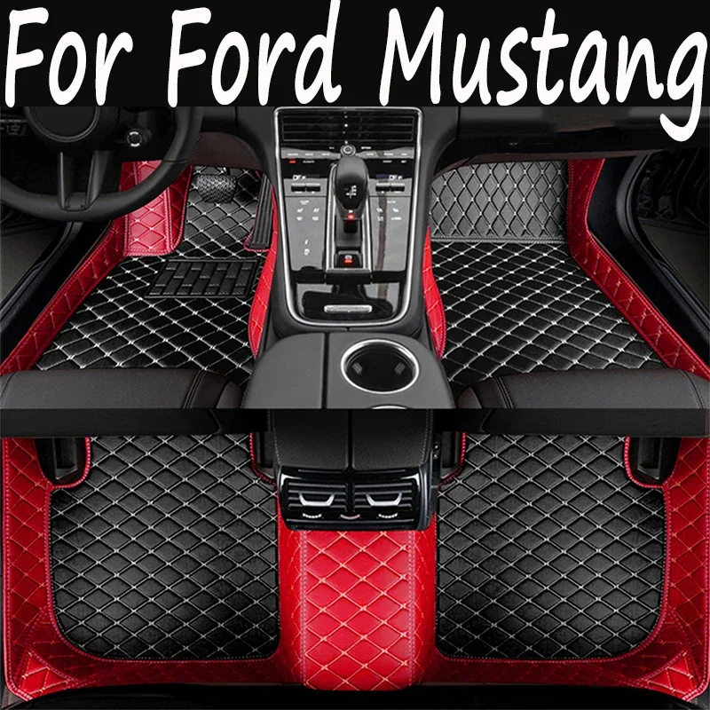

Автомобильные коврики из искусственной кожи на заказ для Ford Mustang 2015-2023, детали интерьера, аксессуары