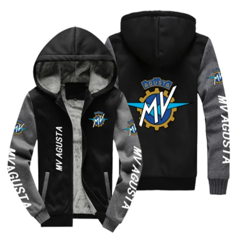 

2024 NEW pattern men's jacket MV car logo for coat winter casual zipper thicken sweatshirt fashion clothes