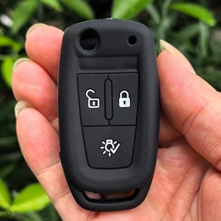 Silicone Flip Remote Key Cover - Premium Protector Shell (Black)