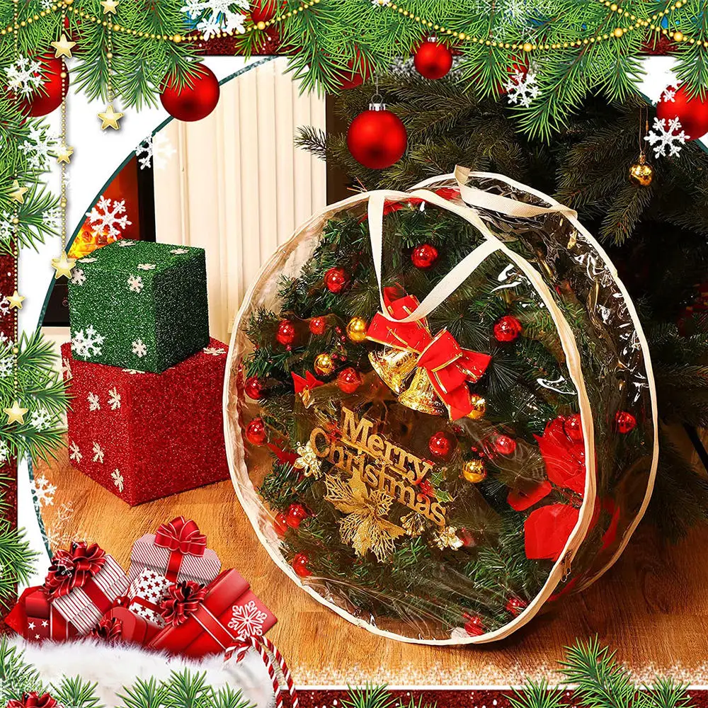 Foldable Christmas Tree Wreath Storage Bag Dustproof Cover Protect