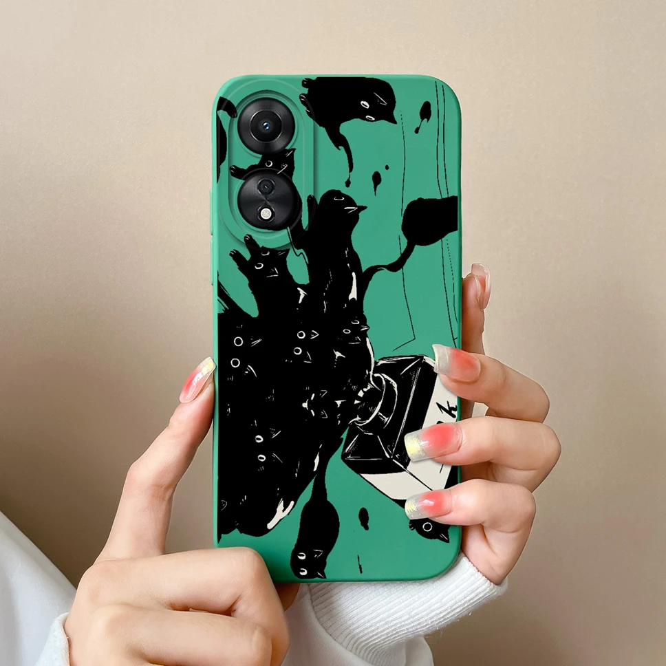 Lovely Funny Cat Astronaut Soft Liquid Silicone Shockproof Protective Phone Case