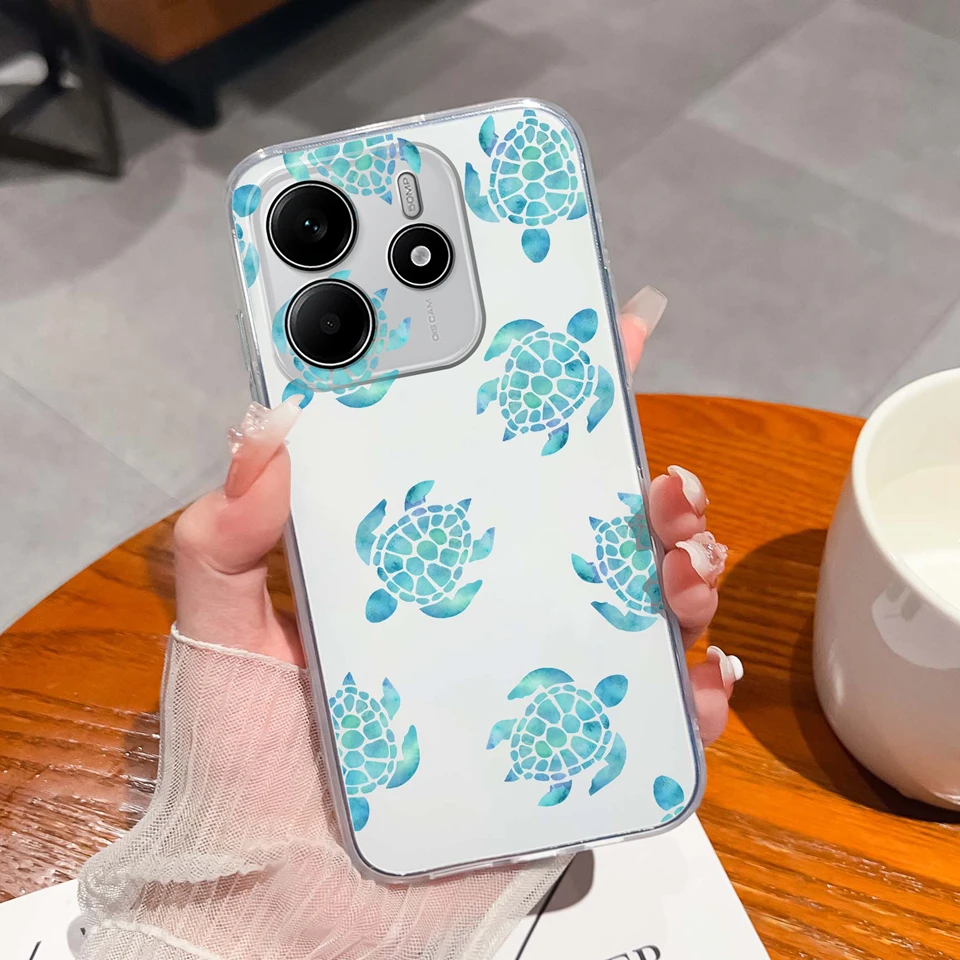 Love Heart Butterfly Transparent Shockproof Anti-Fingerprint Case
