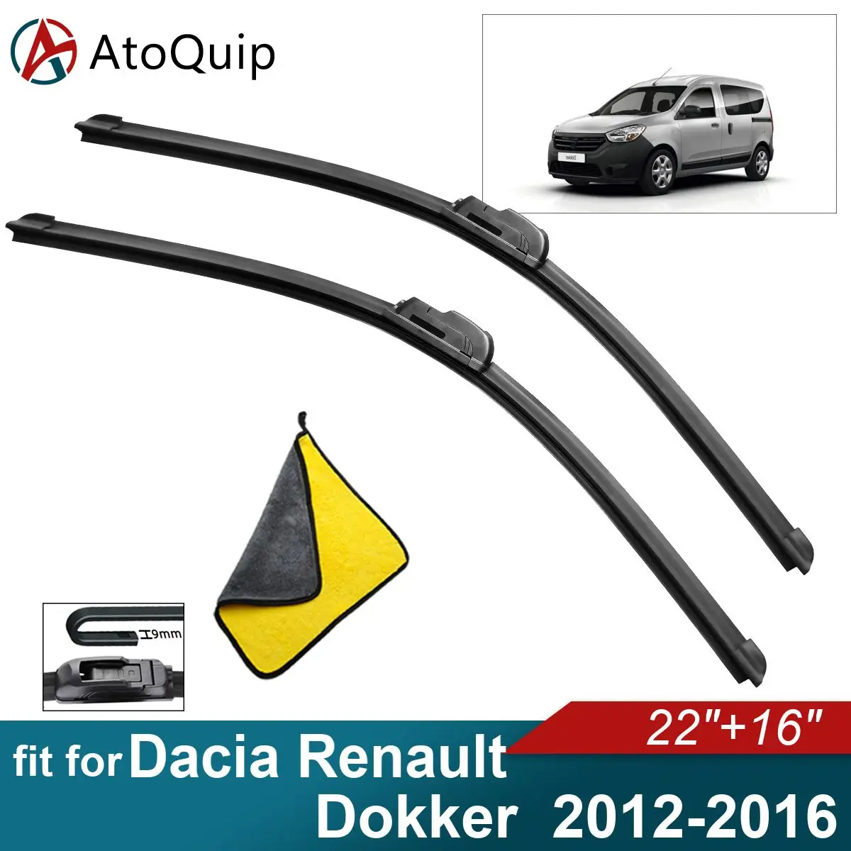 

Car Windshield Wiper Blades Fit For Dacia Renault Dokker Wiper Blades Soft Rubber Auto Front Windscreen 2012 2013 2014 2015 2016