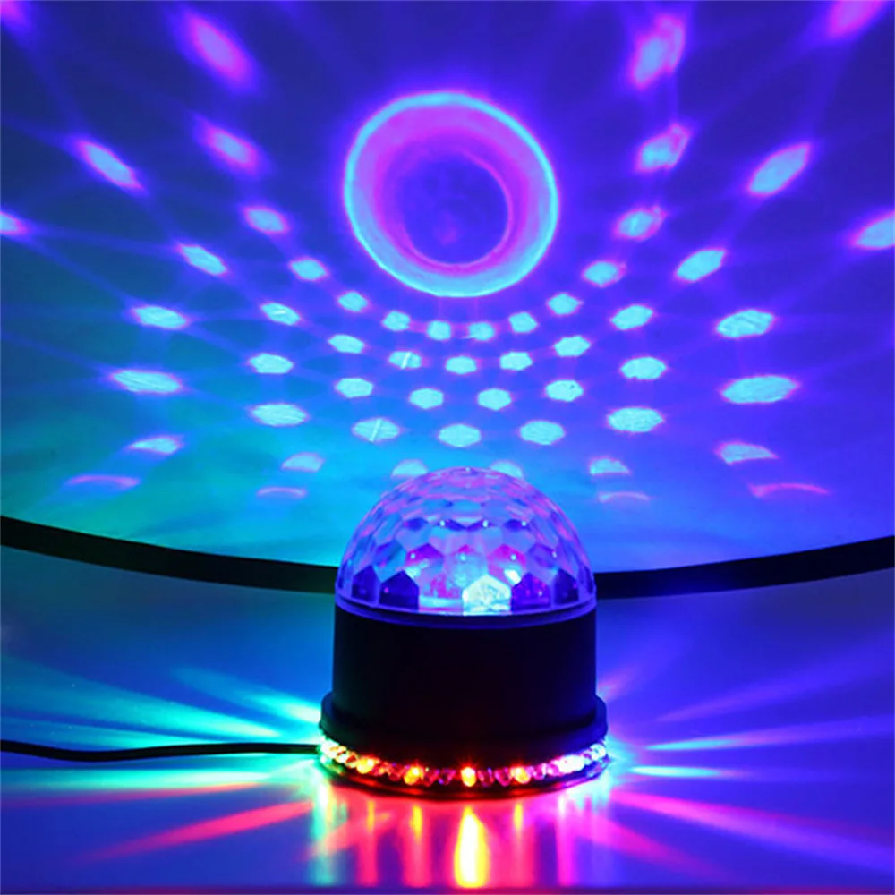 AC85-265V Led Party Light Magic Ball Strobe Lamp EU/US Plug RGB Color Atmosphere Decoration for Holiday,Party mini usb led car ambient light 4w 5v portable colorful dj rgb ball laser sound control lamp for holiday party atmosphere light