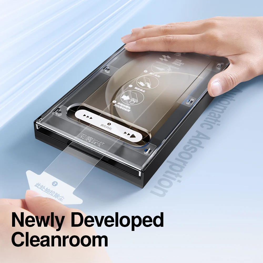 Premium HD Clear Tempered Glass Screen Protector with Anti-Scratch and Auto-Dust Removal Tools