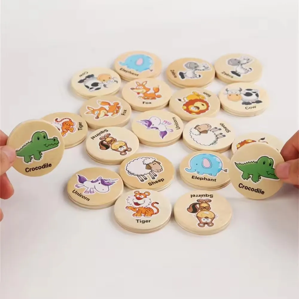 Memory Chess Game With Animal And Fruit Patterns For Toddlers_voghion.com