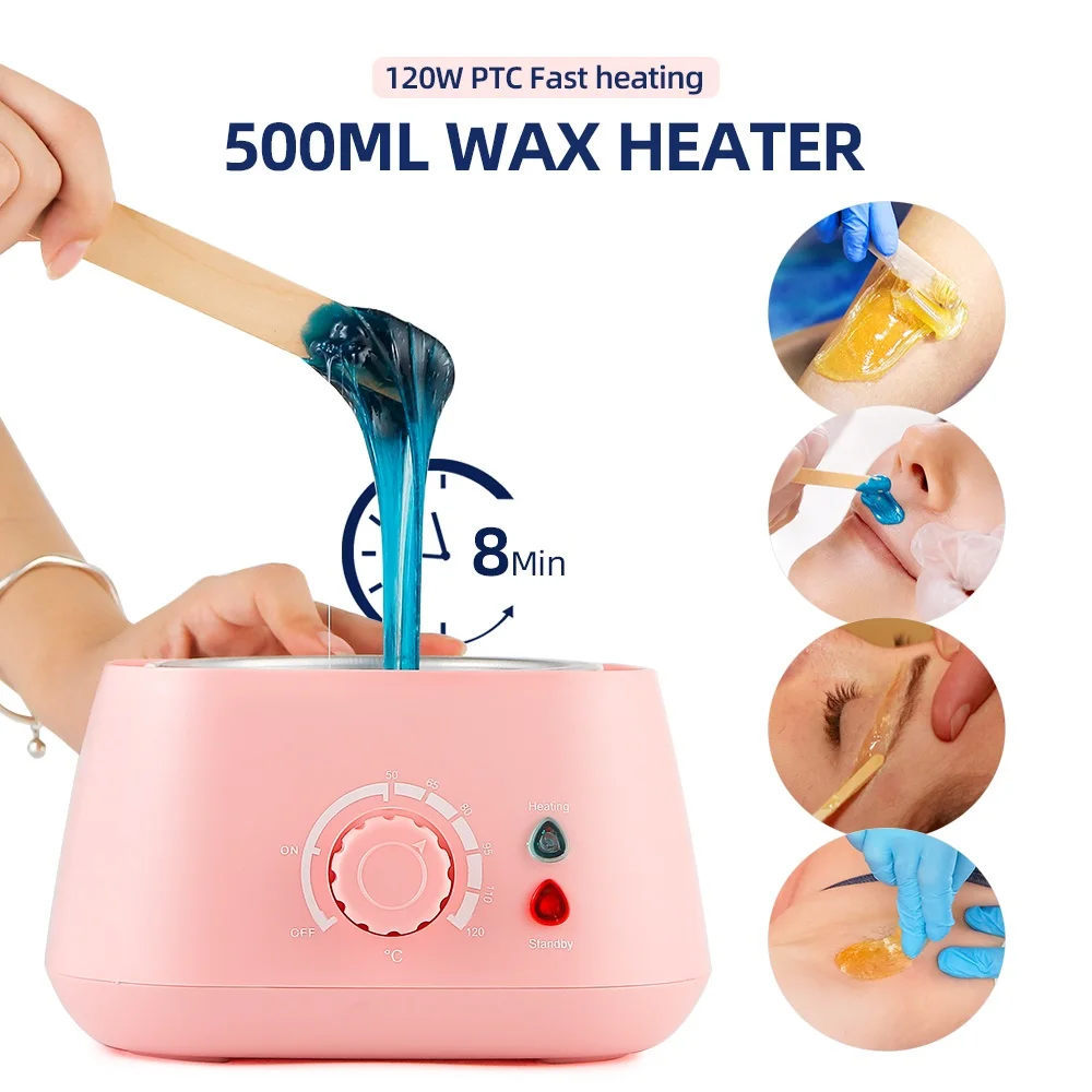 500MLWaxHeaterMachineDepilatoryWaxWarmerWaxingKitHairRemoval