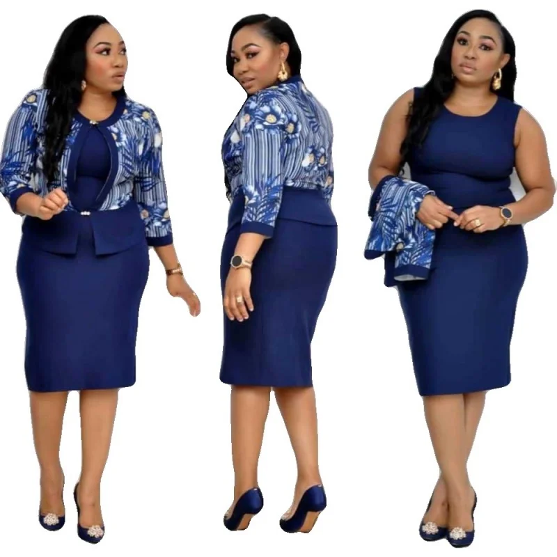Cheap African Clothes Plus Size Turkey Official Formal Dresses Woman  Costume Office Ladies Coat Midi Dress Suit Set - Dresses - AliExpress