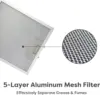 30 inch Wall Mount 450  Ductless Range Hood Vent for Kitchen Hood in Stainless Steel 6