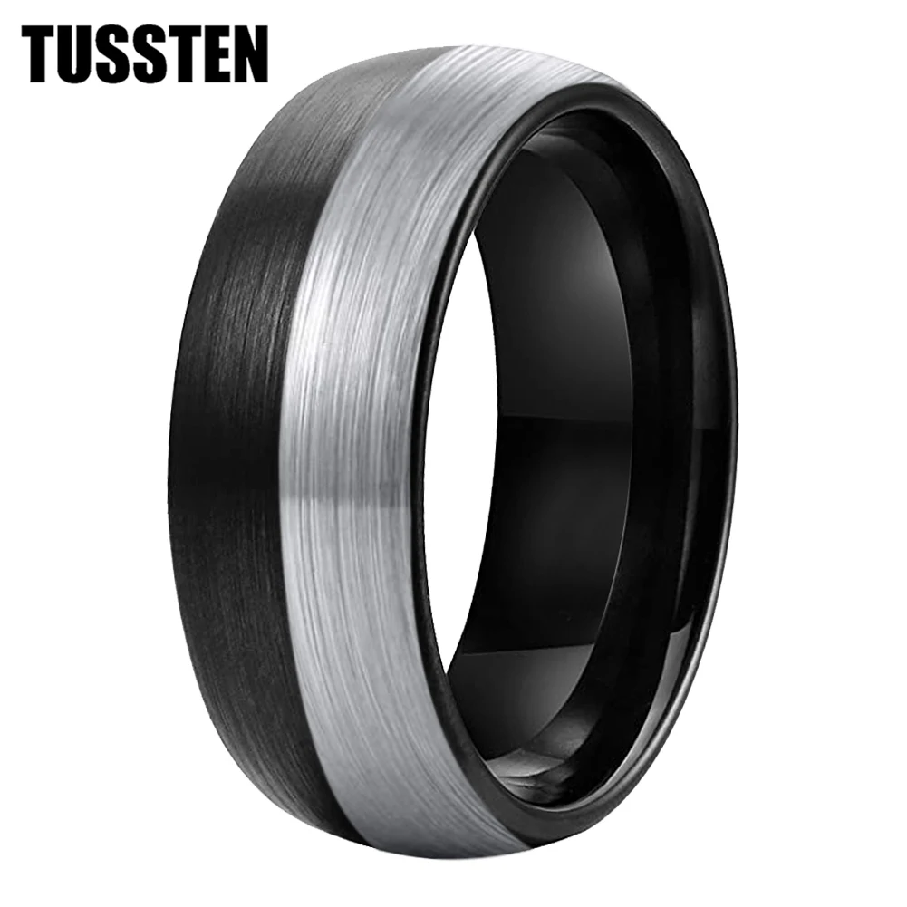 

TUSSTEN 6/8/10MM Men Women Couple Rings Tungsten Wedding Band Domed Brushed Nice Jewelry Comfort Fit Free Shipping