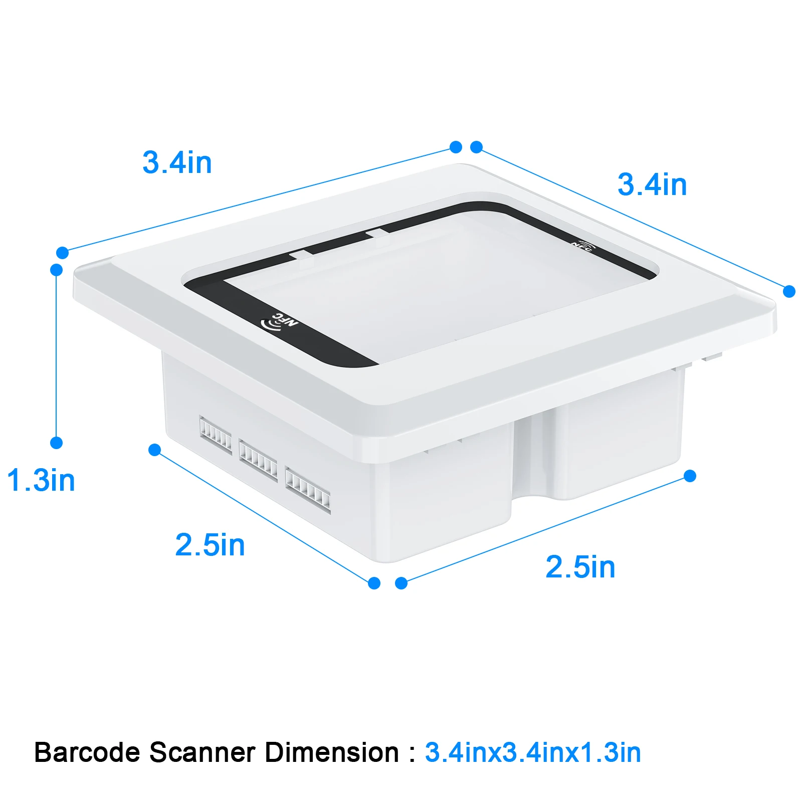 RZ-390 Mini Barcode Scanner Module 2D White With NFC