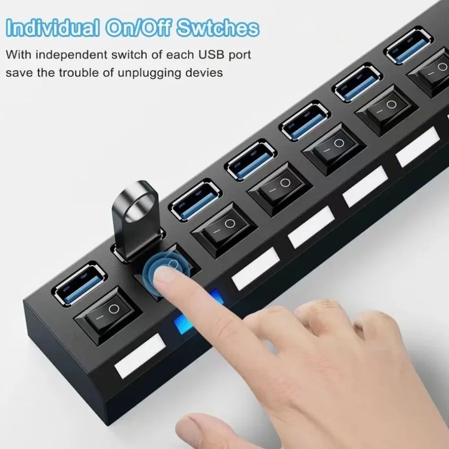 High-Speed Multi-Port USB Hub with Individual Power Switches