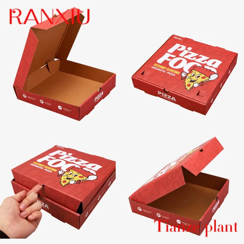 Custom Eco-friendly Custom Logo Takeaway Food Delivery Pizza Paper Boxes Corrugated Cardboard 12 inch Large Pizza Packaging Box custom eco friendly custom logo takeaway food delivery pizza paper boxes corrugated cardboard 12 inch large pizza packaging box