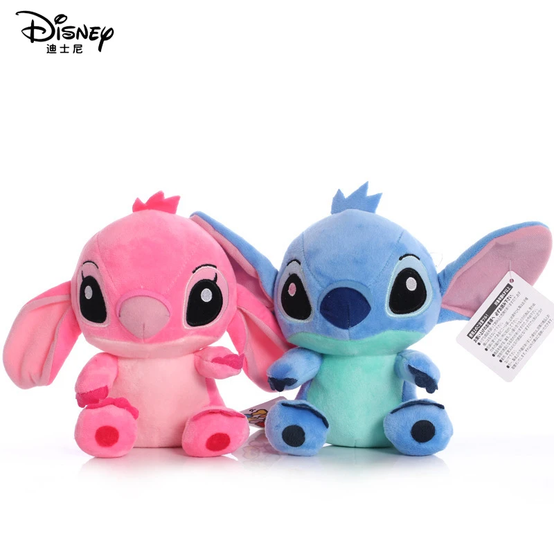 20cm Lilo & Stitch Disney Stuffed Animals Plush Dolls Action Figure Toy Cute Pendant Room Decor Doll Toys for Kids Birthday Gift