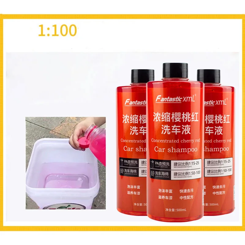 

1:100 Pink Foaming Car Wash Shampoo Soap Works With Foam Cannons Foam Guns or Bucket Washes Automotive shampoo Cleaning Tools