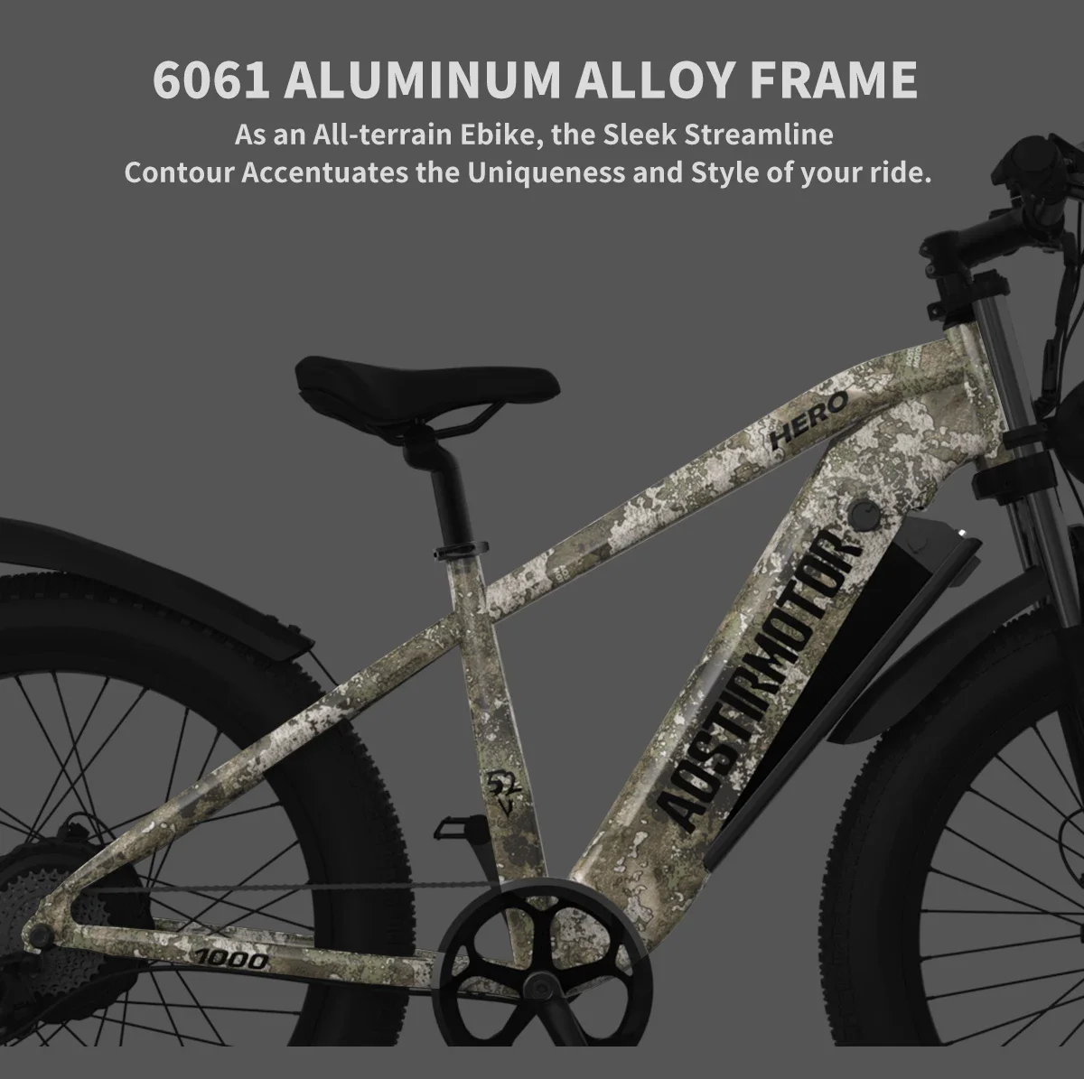 26 inch Fat Tire Mountain Dirt Electric Bicycle 1000W 52V 20Ah Suspension Ebike maximum speed 50KM/H with Hydraulic brake