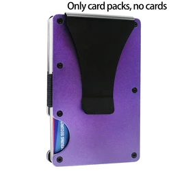 Sleek Minimalist RFID Wallet with Scratch Resistance and Money Clip (A8)