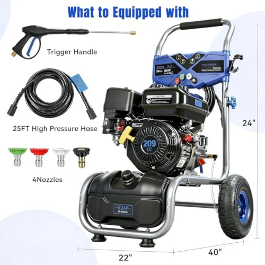3500 PSI Gas Pressure Washer 3