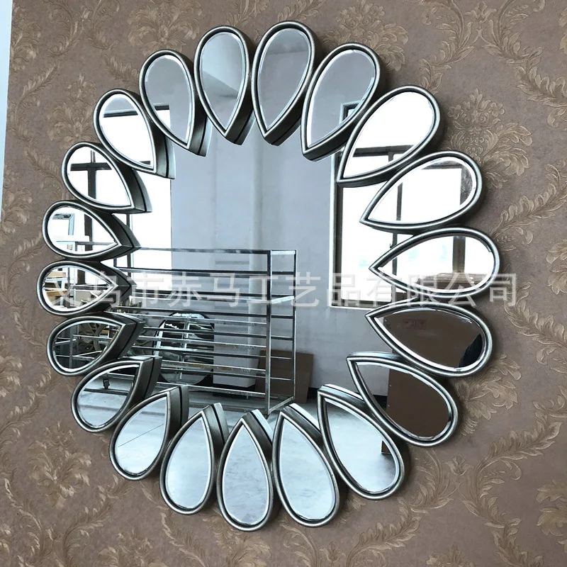 Grande specchio da parete per soggiorno design occhiali argento